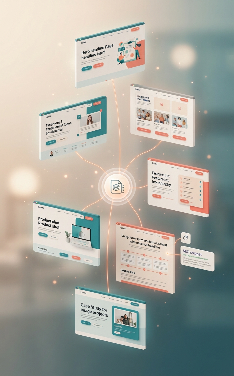 Marketing website hero and brand system